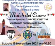 Match del Cuore contro il femminicidio e la violenga di genere